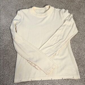 POL Soft Cream Long Sleeve Top